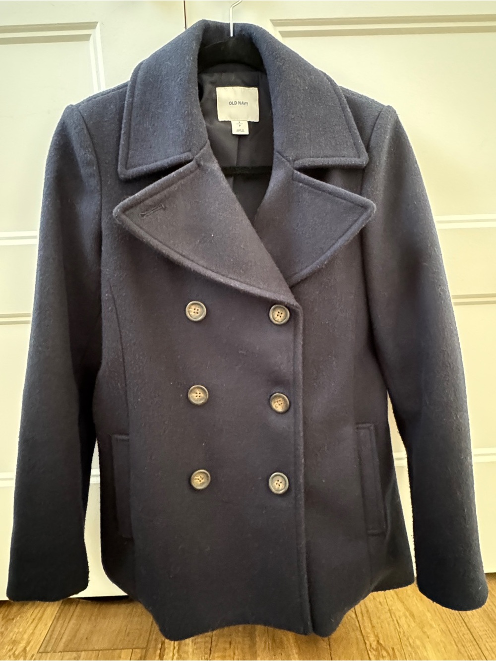 Old Navy Navy Double-Breasted Peacoat